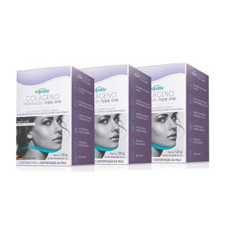 Kit 3x Colageno tipo one Equaliv 30 Sachês 4g Menor preço em Kit 3x Colageno tipo one Equaliv 30 Sachês 4g