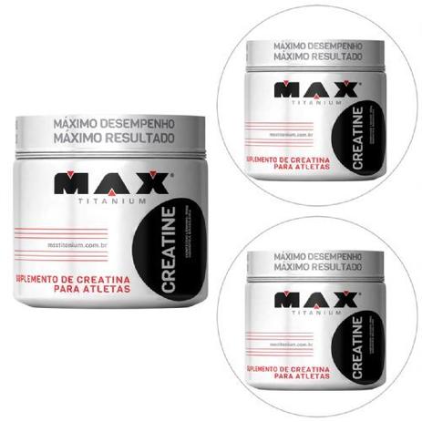 Kit 3x Creatina - 300g - Max Titanium Menor preço em Kit 3x Creatina - 300g - Max Titanium