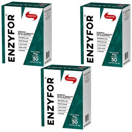 Kit 3X Enzyfor 30 saches- Vitafor Menor preço em Kit 3X Enzyfor 30 saches- Vitafor