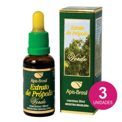 Kit 3x Extrato de Própolis Verde (17) 30ml - Apis Brasil Menor preço em Kit 3x Extrato de Própolis Verde (17) 30ml - Apis Brasil