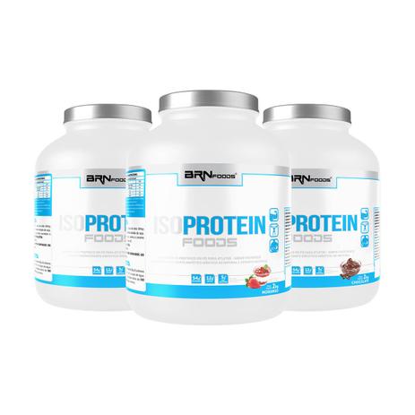Kit 3x IsoProtein Foods 2kg (1 Baunilha + 1 Chocolate + 1 Morango) BRNFOODS - Br nutrition foods Menor preço em Kit 3x IsoProtein Foods 2kg (1 Baunilha + 1 Chocolate + 1 Morango) BRNFOODS - Br nutrition foods