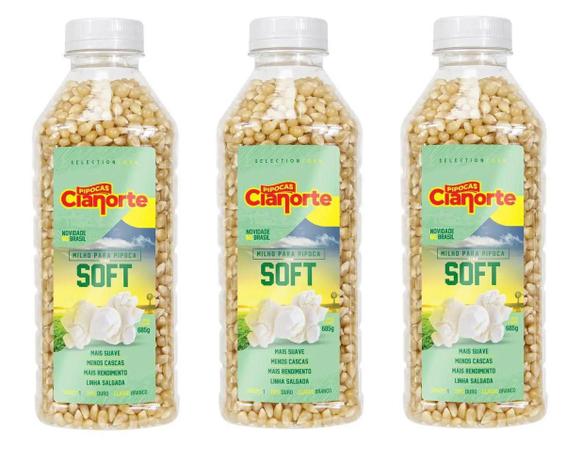 Kit 3x Milho Para Pipoca Tipo Soft - 685g - Pipoca + Suave - Cianorte Menor preço em Kit 3x Milho Para Pipoca Tipo Soft - 685g - Pipoca + Suave - Cianorte