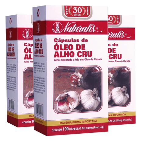 Kit 3x Óleo de Alho Crú (250mg) 100 Cápsulas - Naturalis é boa?