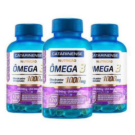 Kit 3x Ômega 3 1000mg - óleo de peixe catarinense 120 caps EPA 50mg + DHA 360mg Original Total Capsulas 360 unidades é boa?