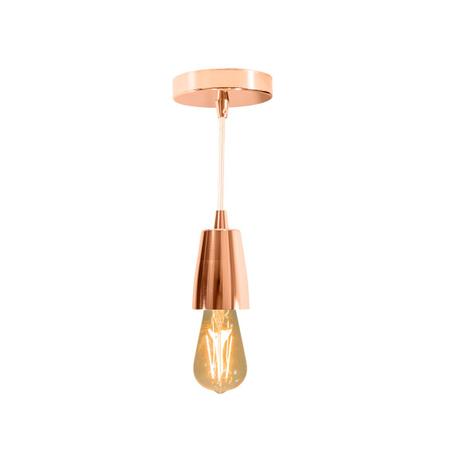 Kit 3x Pendente Metal Maciço Vintage Cobre Rosê + Filamento de Carbono ST64 110V St942 - Starlumen Menor preço em Kit 3x Pendente Metal Maciço Vintage Cobre Rosê + Filamento de Carbono ST64 110V St942 - Starlumen
