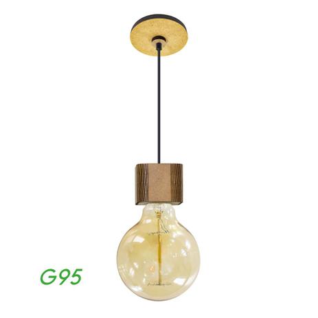 KIT 3X Pendente Soquete Madeira retrô + Filamento Carbono E27 G95 220V ARAM St390 - Starlumen Menor preço em KIT 3X Pendente Soquete Madeira retrô + Filamento Carbono E27 G95 220V ARAM St390 - Starlumen