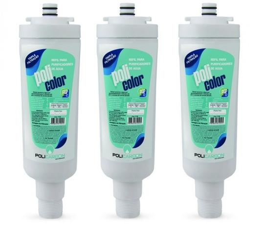 Kit 3X Refil Filtro Policarbon Policolor Para Purificador De ��gua Colormaq Menor preço em Kit 3X Refil Filtro Policarbon Policolor Para Purificador De ��gua Colormaq