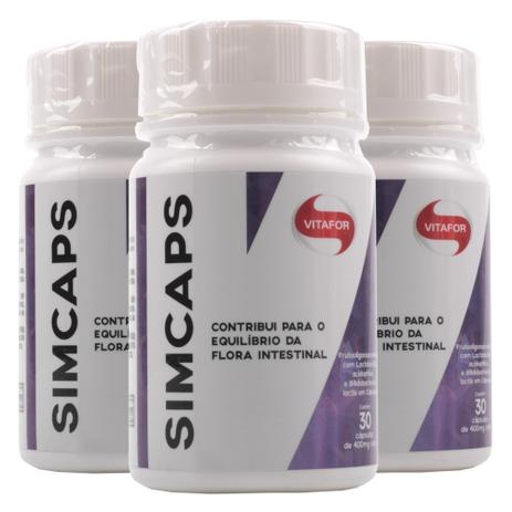 Kit 3x Simcaps 30 Cápsulas - Vitafor Menor preço em Kit 3x Simcaps 30 Cápsulas - Vitafor