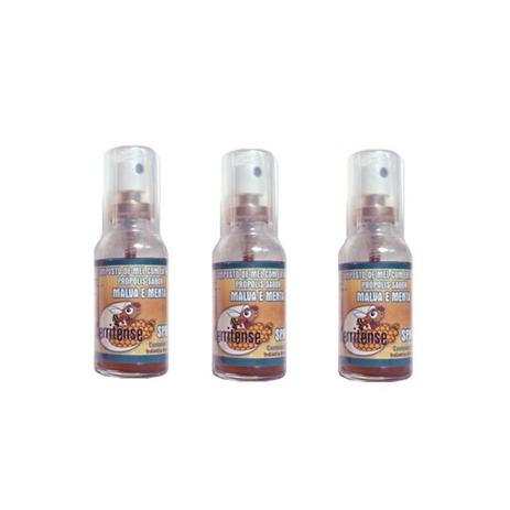 Kit 3X Spray composto de Mel com Extrato de Própolis 30 ml - Malva e Menta - Cerritense Menor preço em Kit 3X Spray composto de Mel com Extrato de Própolis 30 ml - Malva e Menta - Cerritense