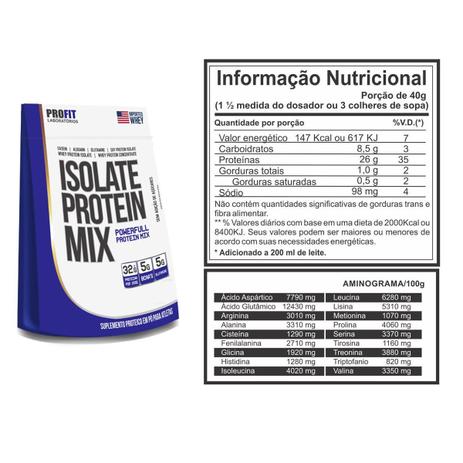 Kit 3x Whey Isolate Protein Mix Profit 1.8kg + Creatina - Profit Labs Menor preço em Kit 3x Whey Isolate Protein Mix Profit 1.8kg + Creatina - Profit Labs