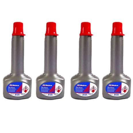 Kit 4 aditivo combustível acdelco flex power motores gm Menor preço em Kit 4 aditivo combustível acdelco flex power motores gm