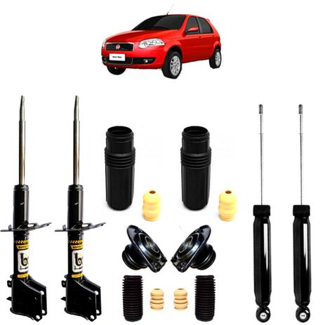 Kit 4 Amortecedor + Kit 4 Batente Palio Fire 2001 A 2013 - NOVA ERA SUSPENSAO Menor preço em Kit 4 Amortecedor + Kit 4 Batente Palio Fire 2001 A 2013 - NOVA ERA SUSPENSAO