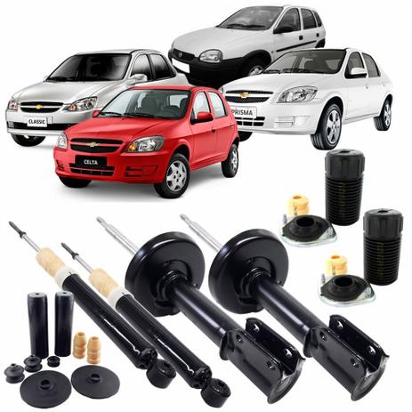 Kit 4 Amortecedores Nakata a Óleo + Kit Completo Corsa 1994 até 05 Celta 00 até 2017 Prisma 06 até 2012 Classic 02 até 2017 Menor preço em Kit 4 Amortecedores Nakata a Óleo + Kit Completo Corsa 1994 até 05 Celta 00 até 2017 Prisma 06 até 2012 Classic 02 até 2017