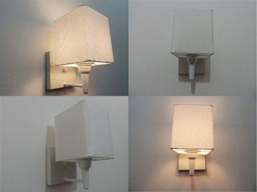 Menor preço em Kit/4 Arandela Quadrada Md-2006 Base Branca Cupula em Tecido 15/13x13cm Branca - Vivare iluminação