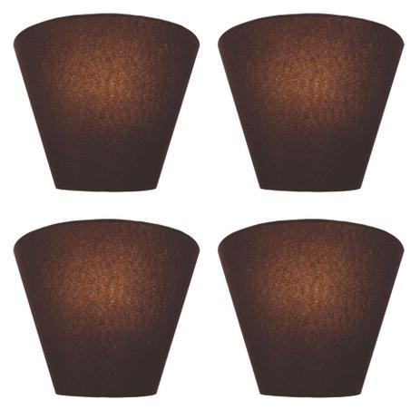 Kit/4 Arandela Retro Cone Md-2001 Cupula Tecido 25/26x13cm Cafe - Vivare iluminação Menor preço em Kit/4 Arandela Retro Cone Md-2001 Cupula Tecido 25/26x13cm Cafe - Vivare iluminação