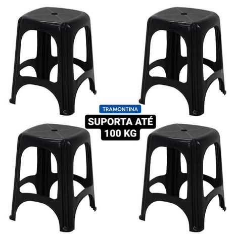 Kit 4 Bancos Plástico Banqueta Suporta Até 100 Kg Tramontina é boa?