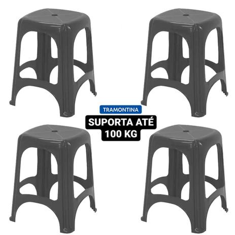 Kit 4 Bancos Plástico Banqueta Suporta Até 100 Kg Tramontina Menor preço em Kit 4 Bancos Plástico Banqueta Suporta Até 100 Kg Tramontina