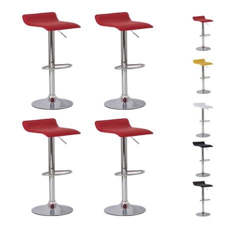 Kit 4 Banquetas Belo Horizonte Base Cromada Várias Cores - Waw design Menor preço em Kit 4 Banquetas Belo Horizonte Base Cromada Várias Cores - Waw design