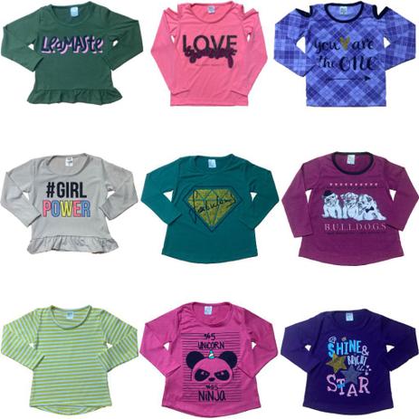 blusa infantil manga longa