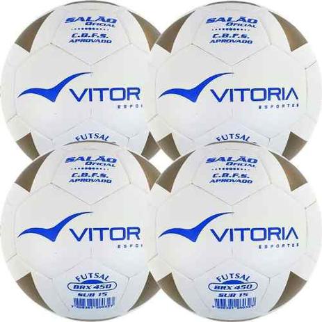 Kit 4 Bola Futsal Vitoria Brx Max 450 Sub 15 (13/15 Anos) - Vitoria esportes Menor preço em Kit 4 Bola Futsal Vitoria Brx Max 450 Sub 15 (13/15 Anos) - Vitoria esportes
