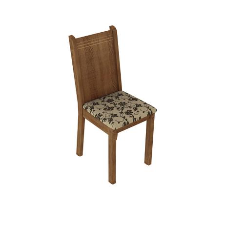 Kit 4 Cadeiras 4290 Madesa Rustic/Bege Marrom Menor preço em Kit 4 Cadeiras 4290 Madesa Rustic/Bege Marrom