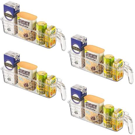 Kit 4 Caixa Organizador Multiuso Acrílico Cabo Ordene 48101 Menor preço em Kit 4 Caixa Organizador Multiuso Acrílico Cabo Ordene 48101