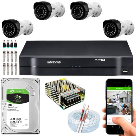 Kit 4 Cameras 1120b 1mp 720p 20m Intelbras Dvr 8 Canais 1008 é boa?