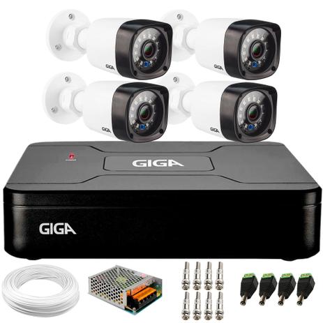 kit 4 câmeras de segurança alta definição Giga Security Menor preço em kit 4 câmeras de segurança alta definição Giga Security