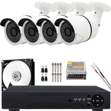 Kit 4 Cameras de Segurança Hd Infravermelho Externa 960p App Cloud Completo - Xmeye Menor preço em Kit 4 Cameras de Segurança Hd Infravermelho Externa 960p App Cloud Completo - Xmeye