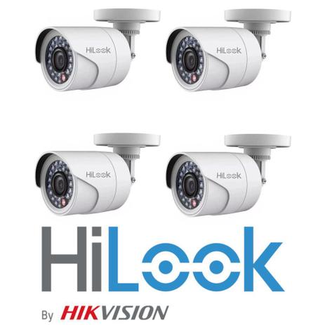 KIT 4 Câmeras Hilook Bullet 1MP HD THC B110C P 2.8mm Menor preço em KIT 4 Câmeras Hilook Bullet 1MP HD THC B110C P 2.8mm