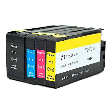 Kit 4 Cartuchos 711XL HP T120 T520 compativel CMYK - Novasupri Menor preço em Kit 4 Cartuchos 711XL HP T120 T520 compativel CMYK - Novasupri