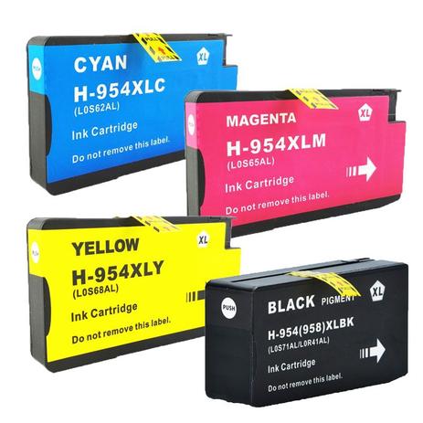 Kit 4 Cartuchos Compativel HP 954XL HP Officejet Pro 8700 8715 7740 8710 8720 8740 8210 8716 8725 CMYK - Novasupri é boa?