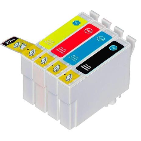 Kit 4 Cartuchos Tinta Similar Epson Tx125 Tx123 T25 135 133 7 Ml, - Advanced laser Menor preço em Kit 4 Cartuchos Tinta Similar Epson Tx125 Tx123 T25 135 133 7 Ml, - Advanced laser