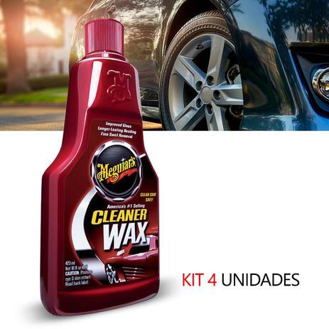 Kit 4 Cera Automotiva Meguiars Cleaner Wax Líquida A1216 Menor preço em Kit 4 Cera Automotiva Meguiars Cleaner Wax Líquida A1216