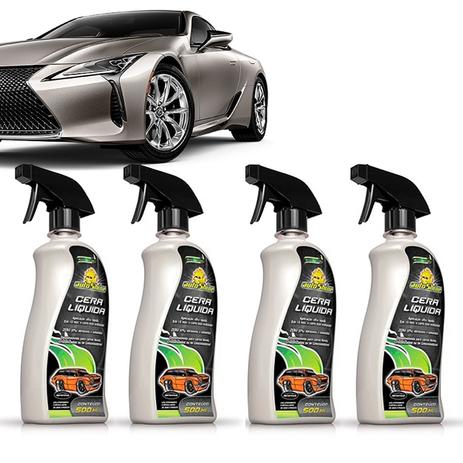 Kit 4 Cera Líquida Carnaúba Cristalizadora Spray BTS Autoshine Premium Menor preço em Kit 4 Cera Líquida Carnaúba Cristalizadora Spray BTS Autoshine Premium