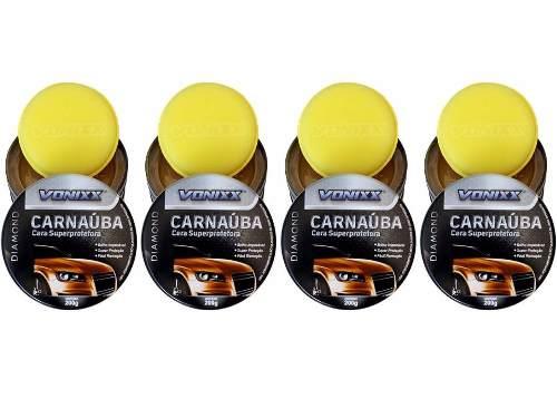 Kit 4 Ceras Carnaúba Super Protetora Com Aplicador - Vonixx Menor preço em Kit 4 Ceras Carnaúba Super Protetora Com Aplicador - Vonixx
