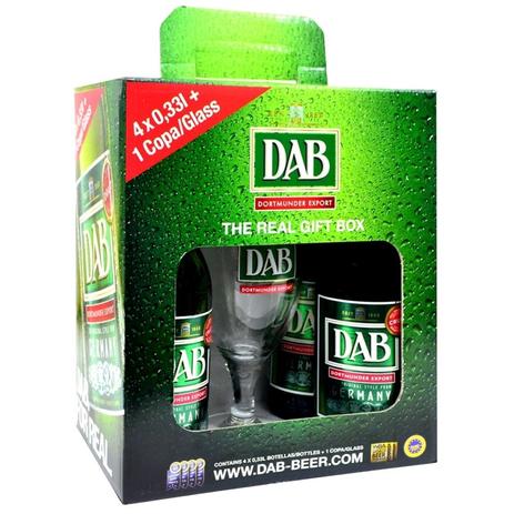 Kit 4 Cerveja 330ml Dab Dortmunder Export + 1 Copo Alemanha Menor preço em Kit 4 Cerveja 330ml Dab Dortmunder Export + 1 Copo Alemanha