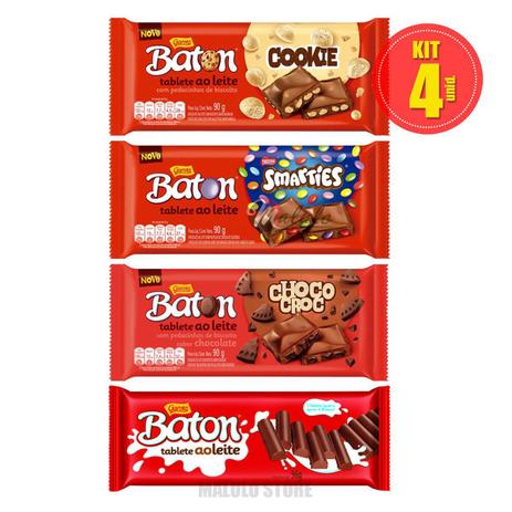Kit 4 Chocolates Baton Smarties ChocoCroc Cookie - Garoto é boa?