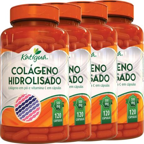 Kit 4 Colágeno Hidrolisado Com Vitamina C 120 Cápsulas Katigua Menor preço em Kit 4 Colágeno Hidrolisado Com Vitamina C 120 Cápsulas Katigua