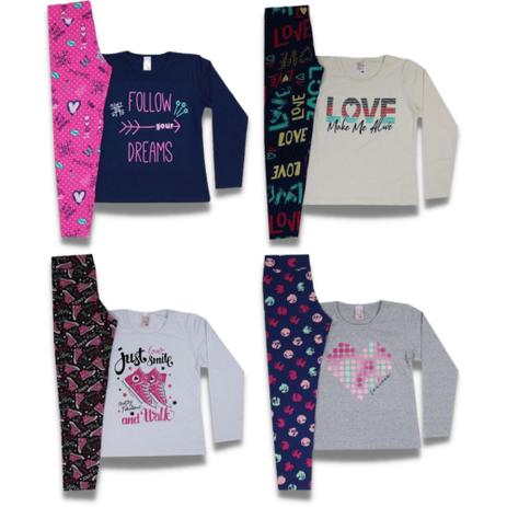 Kit 4 Conjunto Infantil Feminino Inverno Juvenil 10 ao 14 Qualidade Premium  Roupa Menina CD905 - Analê - Conjunto Infantil - Magazine Luiza