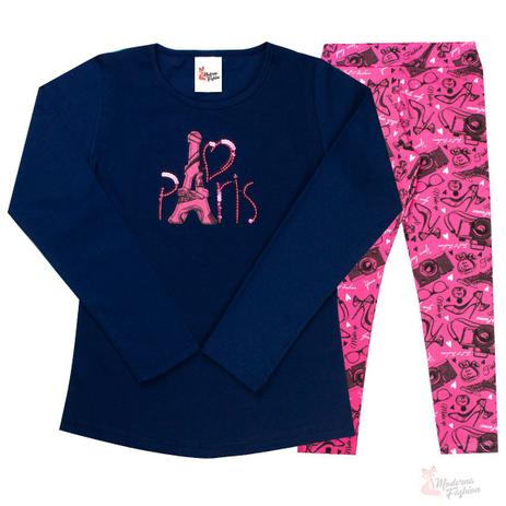 Kit 4 Conjunto Juvenil Feminino Bordado Sortido Moda Inverno - Roupas Mania  - Conjunto Infantil - Magazine Luiza