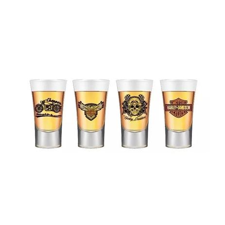 Kit 4 Copos Shots Harley Davidson Doses 10022981 - Zona criativa Menor preço em Kit 4 Copos Shots Harley Davidson Doses 10022981 - Zona criativa