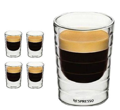 Kit 4 Copos Vidro Duplo Espiral - 150ml para Café - Zamun Menor preço em Kit 4 Copos Vidro Duplo Espiral - 150ml para Café - Zamun