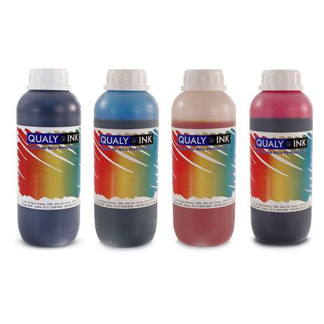 Kit 4 Cores de Tinta Corante Qualy-Ink Universal para recarga de Cartucho e Bulk-Ink para impressora Brother Canon Lexmark / Refil 1kg cada Menor preço em Kit 4 Cores de Tinta Corante Qualy-Ink Universal para recarga de Cartucho e Bulk-Ink para impressora Brother Canon Lexmark / Refil 1kg cada