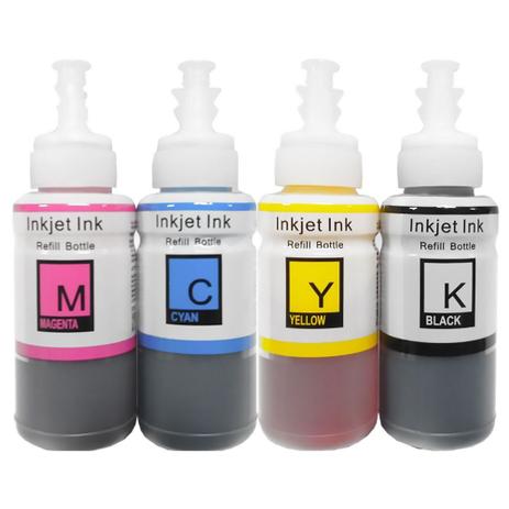 Kit 4 Cores Tinta Corante Compatível Epson Ecotank 280ml - Laserteck Menor preço em Kit 4 Cores Tinta Corante Compatível Epson Ecotank 280ml - Laserteck