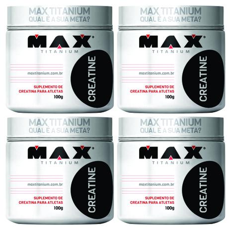 KIT 4 CREATINA 100g - MAX TITANIUM - Aminoácido - Massa Muscular é boa?