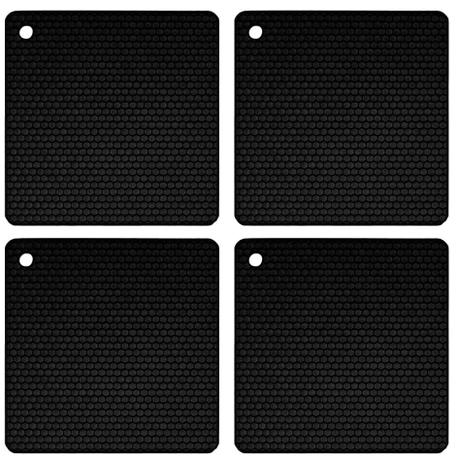 Kit 4 Descanso Panela Mesa Em Silicone Preto 17 Cm Weck é boa?