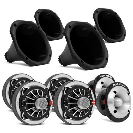 Kit 4 Drivers Selenium JBL+2 Super Tweeters+4 Cornetas Curtas 1100W RMS - Jbl selenium Menor preço em Kit 4 Drivers Selenium JBL+2 Super Tweeters+4 Cornetas Curtas 1100W RMS - Jbl selenium