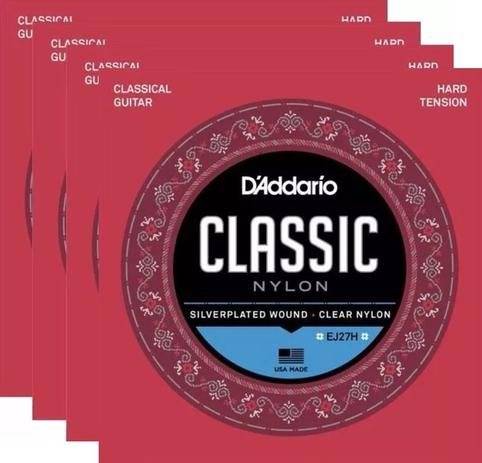 Kit 4 Encordoamentos Cordas Violão Nylon Daddario Ej27h Alta Cordas - Daddario Menor preço em Kit 4 Encordoamentos Cordas Violão Nylon Daddario Ej27h Alta Cordas - Daddario
