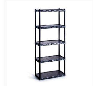 kit 4 Estante Plástica Modular Com 5 Prateleiras preta - Agraplast Menor preço em kit 4 Estante Plástica Modular Com 5 Prateleiras preta - Agraplast